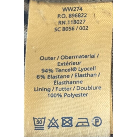 Boden Womens Cap Sleeve Blue Green Leaf Print‎ Dress - Sz 6 - Workwear - Picture 7 of 9